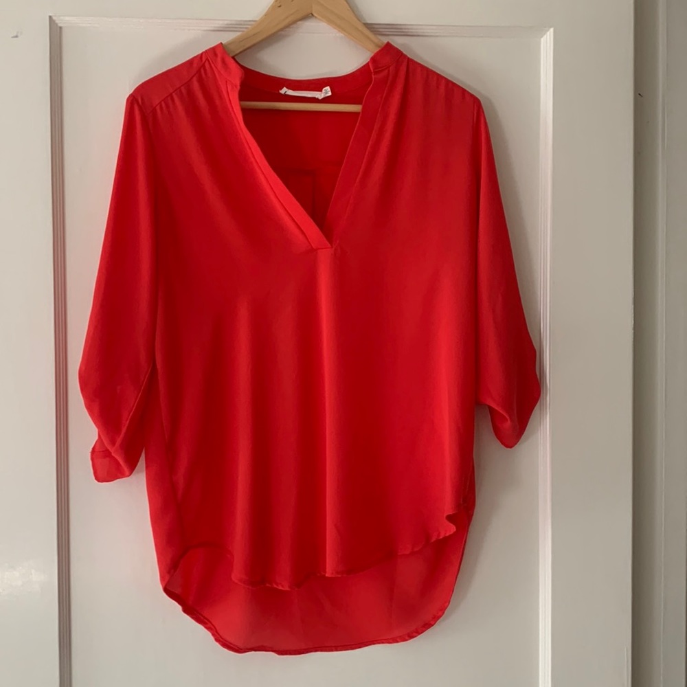 Coral blouse. Size small.